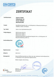 UPONOR CER SICCUS SPORT SYS MECH DIN CERTCO 7F438-F DE DE